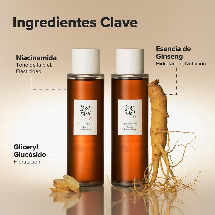 Ginseng Essence Water (Beauty of Joseon) - 150ml Tónico nutritivo,  aclarante, anti edad  5