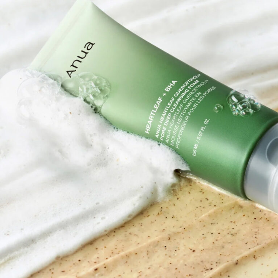 Heartleaf Quercetinol Cleansing Foam (Anua) - 150ml - Limpiador en espuma calmante  7