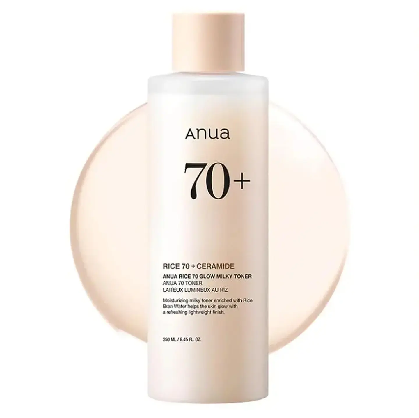 Rice 70 Glow Milky Toner (Anua) - 250ml Tónico de leche iluminador 1