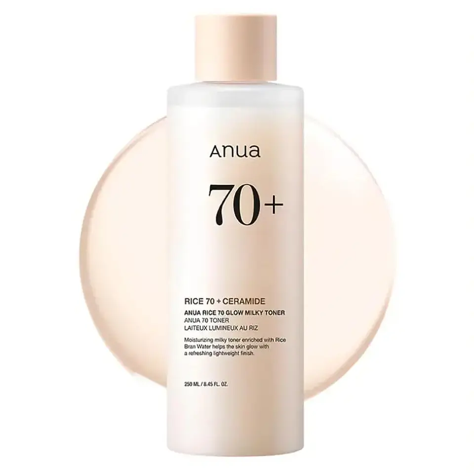 Rice 70 Glow Milky Toner (Anua) - 250ml Tónico de leche iluminador 1