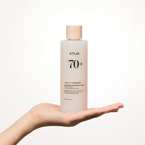 Rice 70 Glow Milky Toner (Anua) - 250ml Tónico de leche iluminador