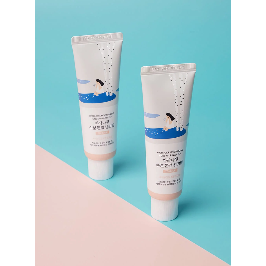 Birch Juice Moisturizing Tone-Up Sun Screen SPF 50+,PA++++ (Round Lab) - Protector solar aclarante 4