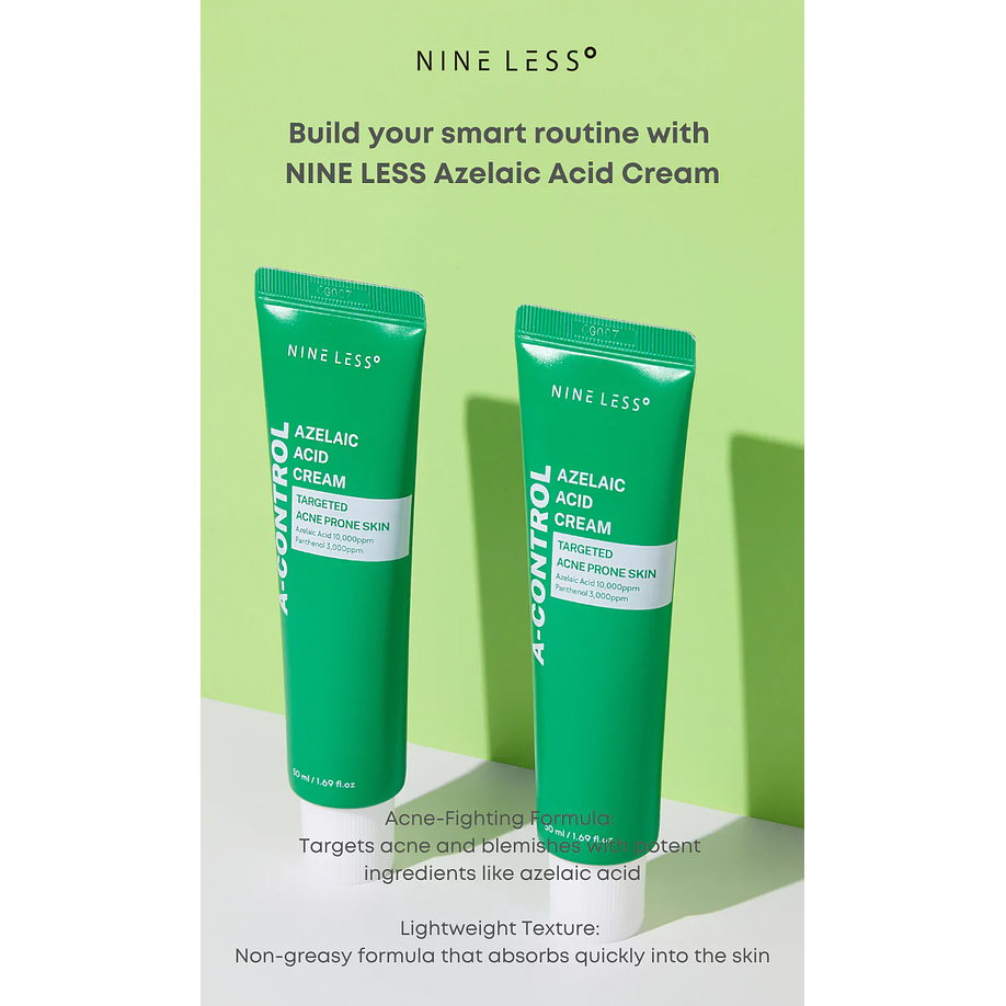 A Control Azelaic Acid Cream (Nineless) - 50ml Crema para pieles problemáticas o con acné 2
