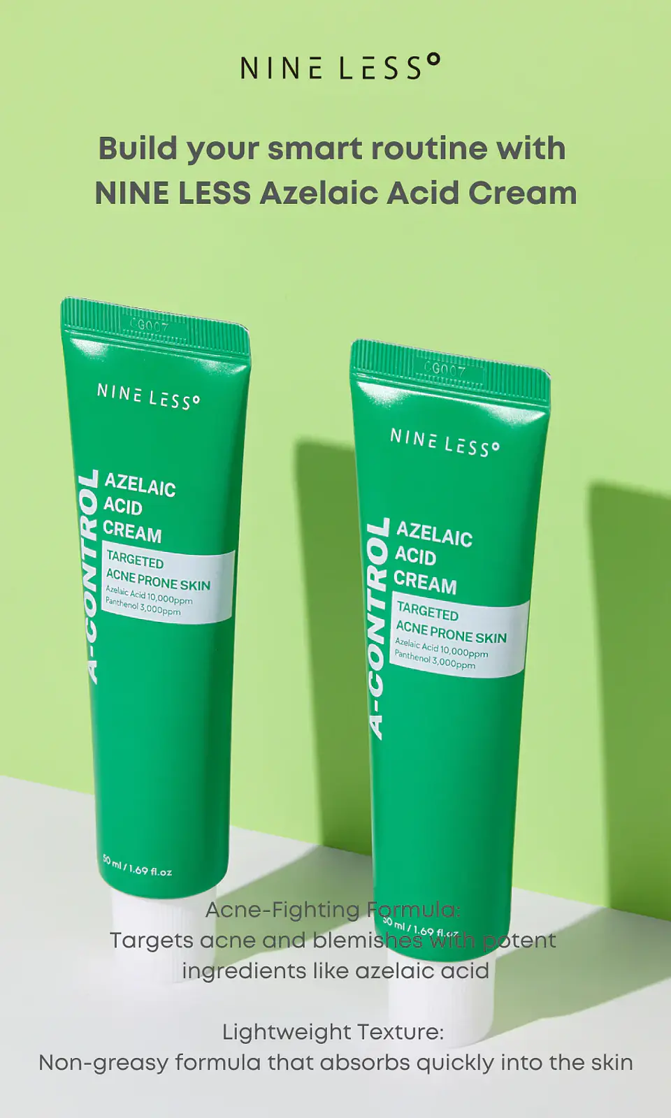 A Control Azelaic Acid Cream (Nineless) - 50ml Crema para pieles problemáticas o con acné 2