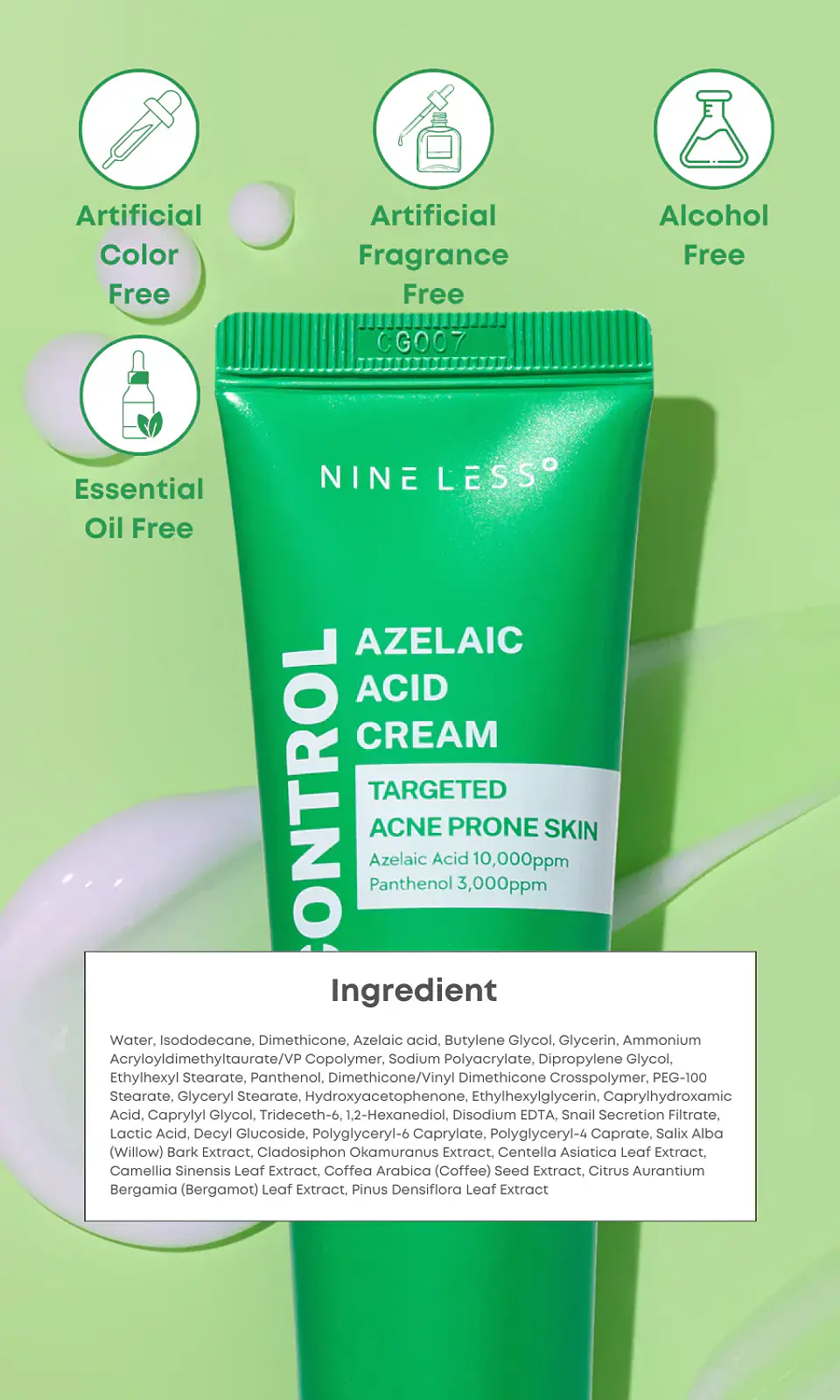 A Control Azelaic Acid Cream (Nineless) - 50ml Crema para pieles problemáticas o con acné 6
