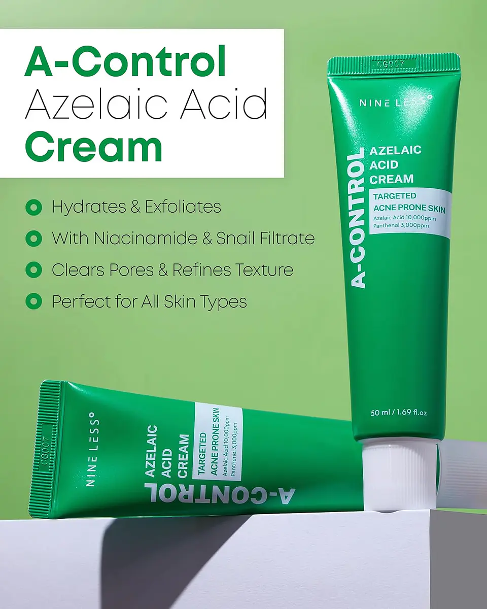 A Control Azelaic Acid Cream (Nineless) - 50ml Crema para pieles problemáticas o con acné 8