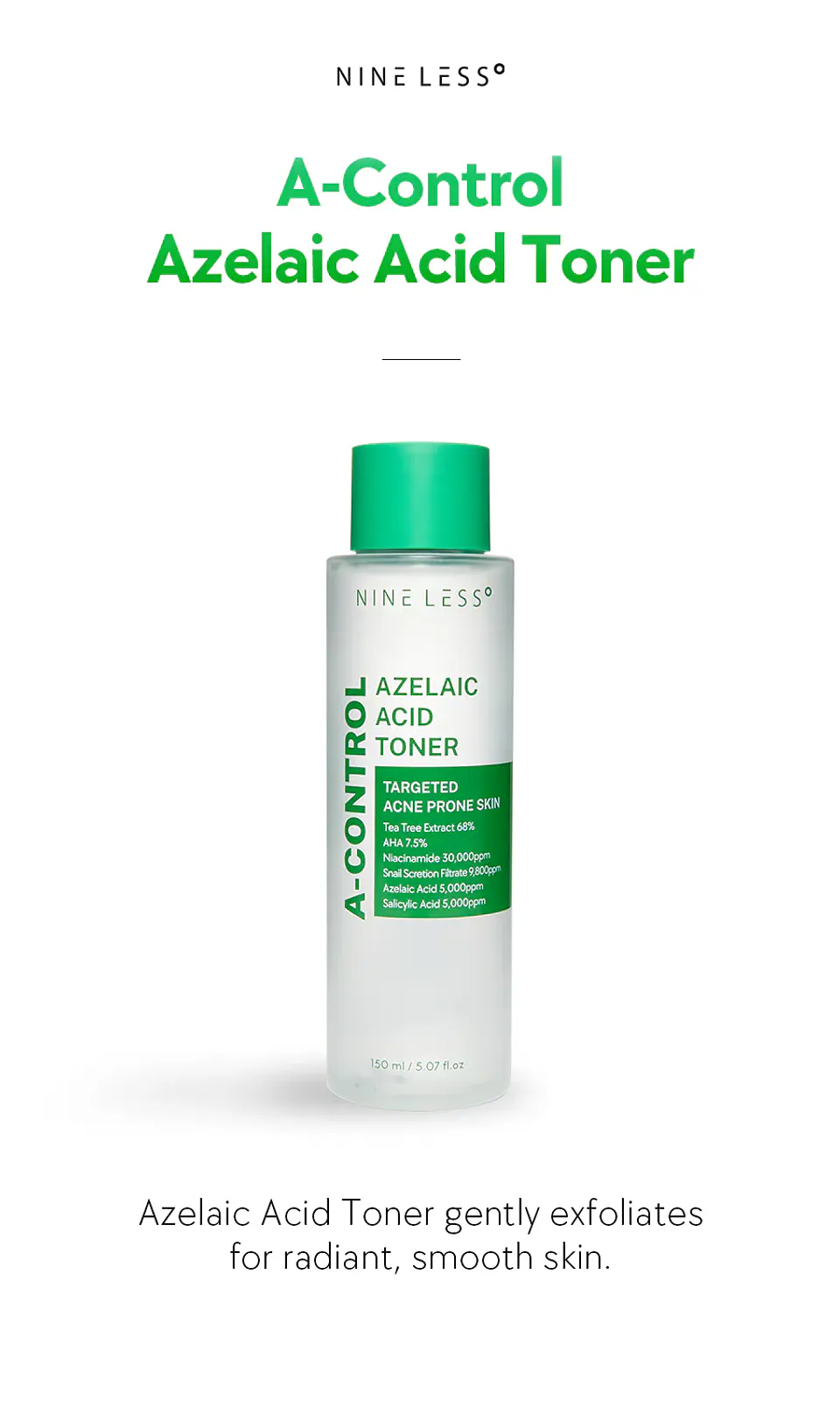 A-Control Azelaic Acid Toner (Nineless) - 150ml Tónico pieles problemáticas o con acné 2