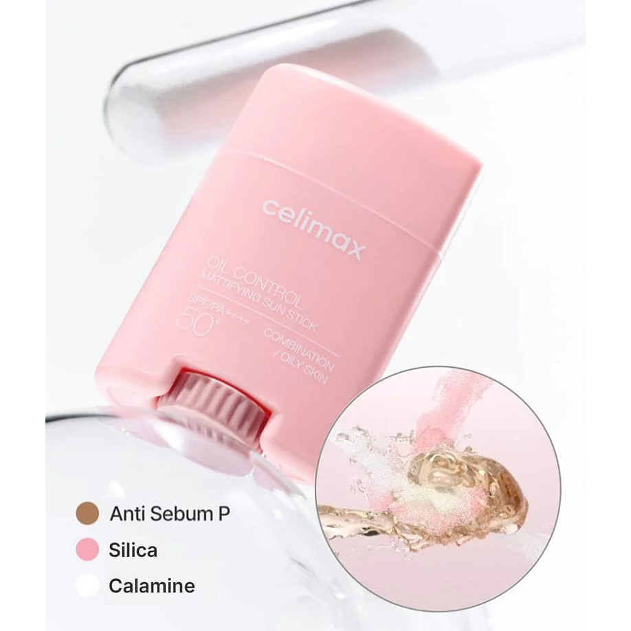 Oil Control Mattifying Sun Stick (Celimax) - 19g - Protector solar en barra matificador  3