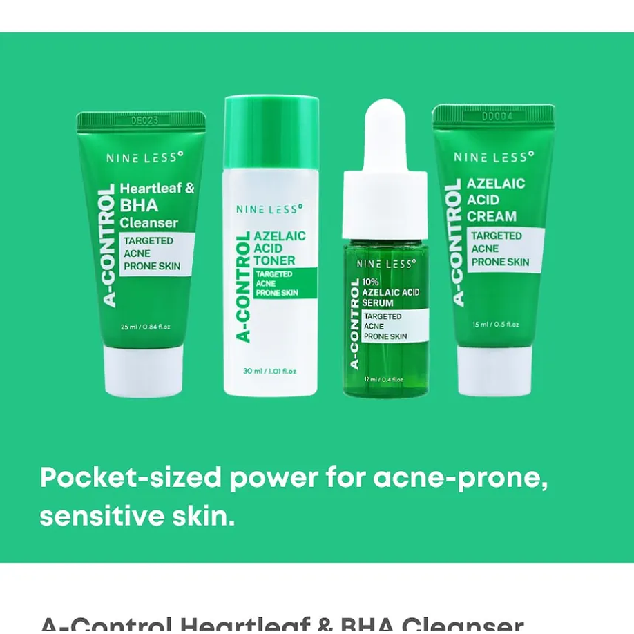 A-Control Kit Travel Size (Nineless)  - Set de viaje antiacné pieles sensibles 2