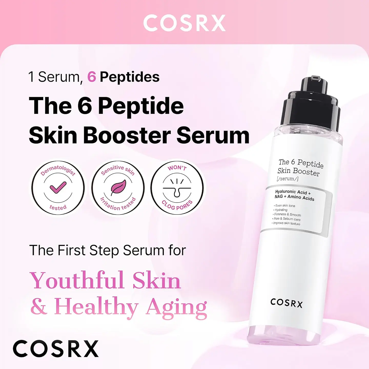 The 6 Peptide Skin Booster Serum (COSRX) -150ml Serum antiedad con 6 tipos de péptidos 9