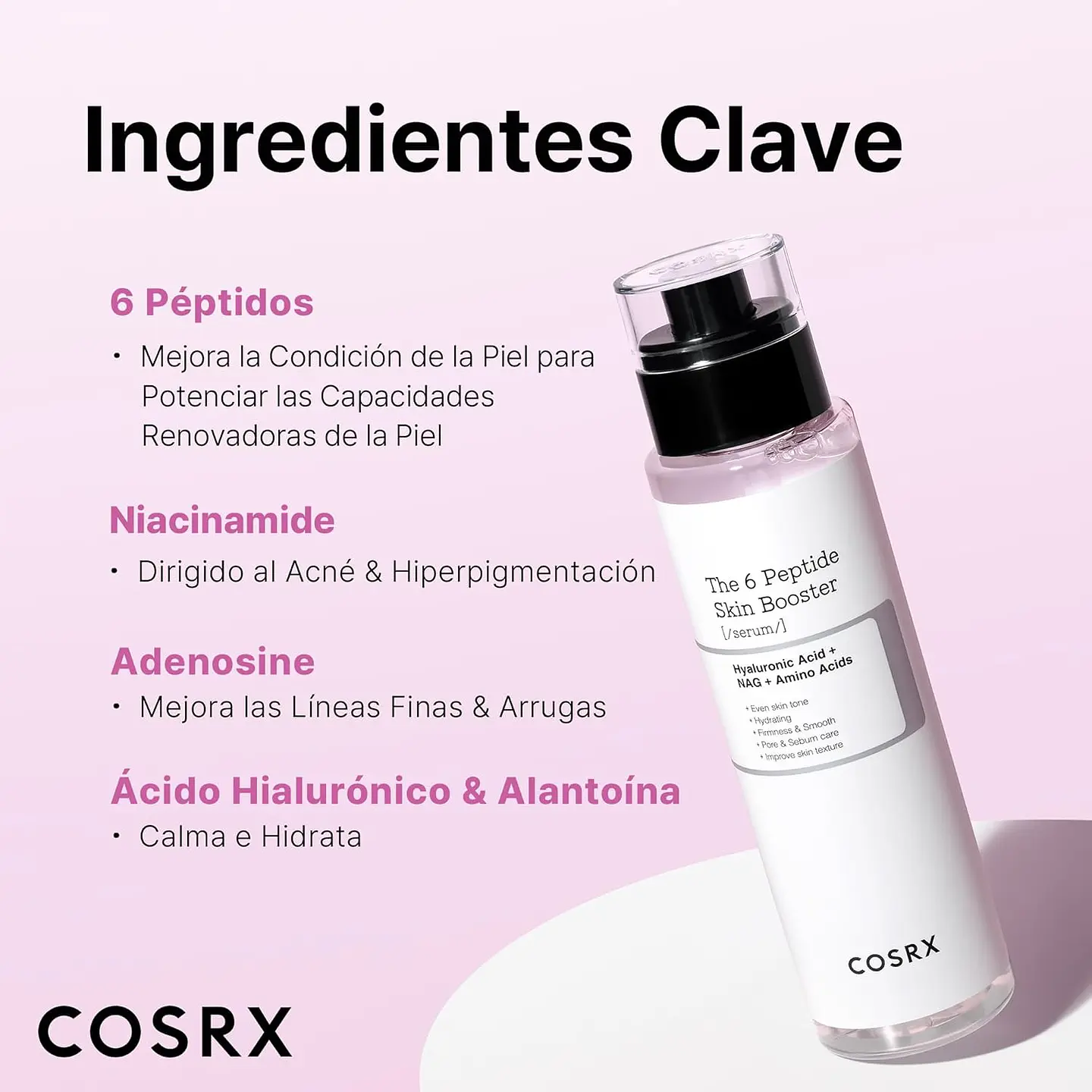 The 6 Peptide Skin Booster Serum (COSRX) -150ml Serum antiedad con 6 tipos de péptidos 10