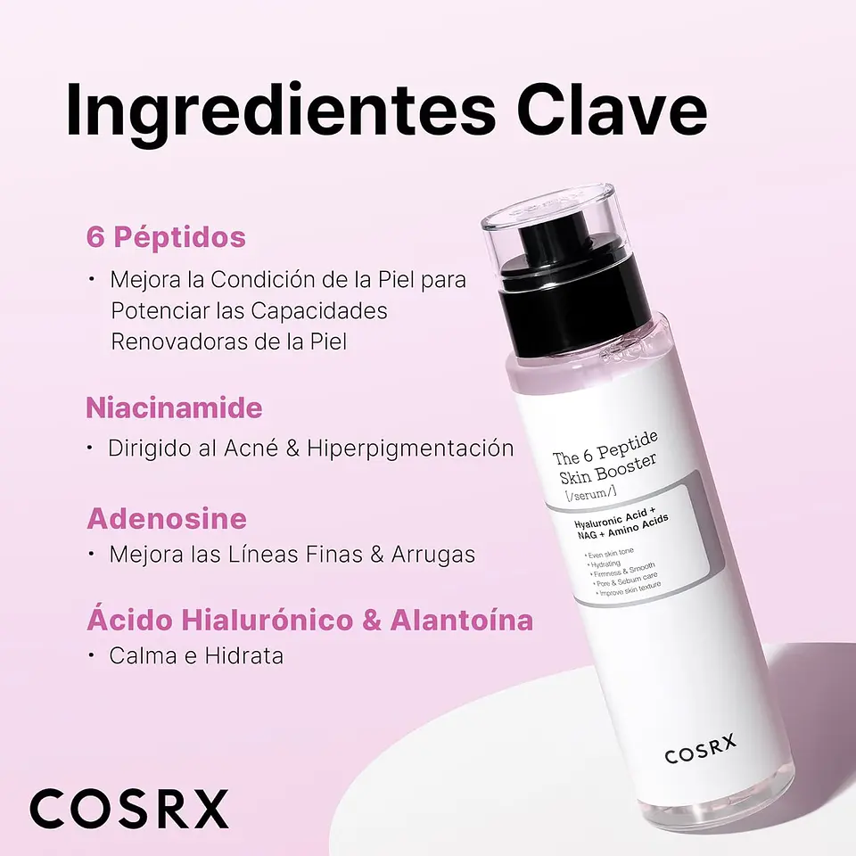 The 6 Peptide Skin Booster Serum (COSRX) -150ml Serum antiedad con 6 tipos de péptidos 10