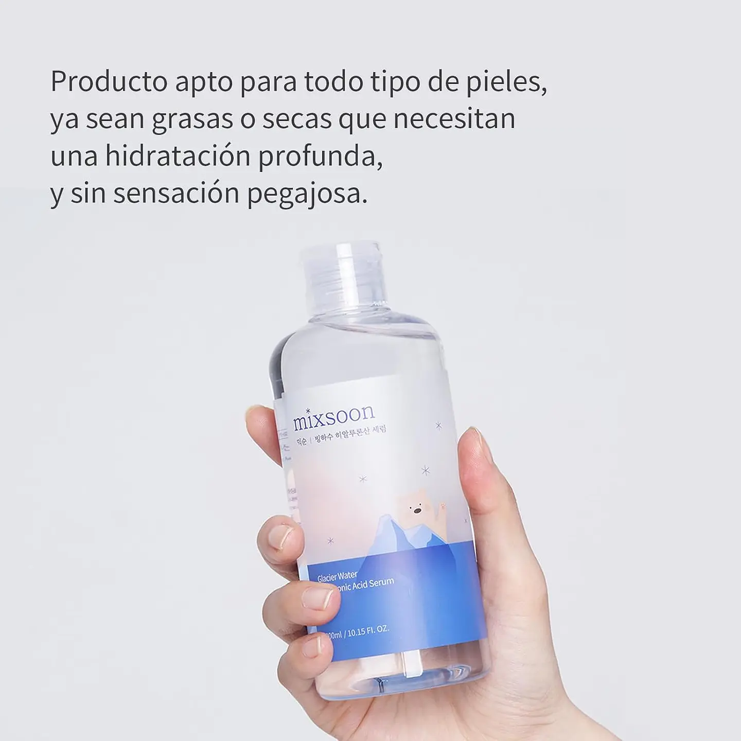  Glacier Water Hyaluronic Acid Serum (Mixsoon) - 30ml Serum hidratante con ácido hialurónico y agua de glaciar 6