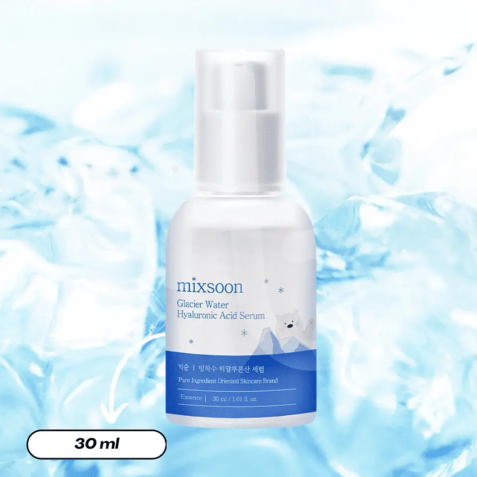  Glacier Water Hyaluronic Acid Serum (Mixsoon) - 30ml Serum hidratante con ácido hialurónico y agua de glaciar 9