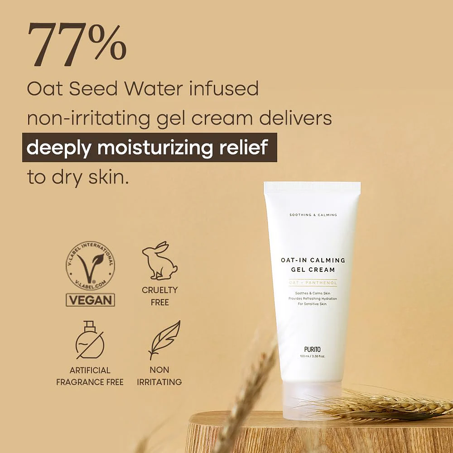 Oat in Calming Gel Cream  (Purito) -100ml Crema hidratante pieles sensibles 5