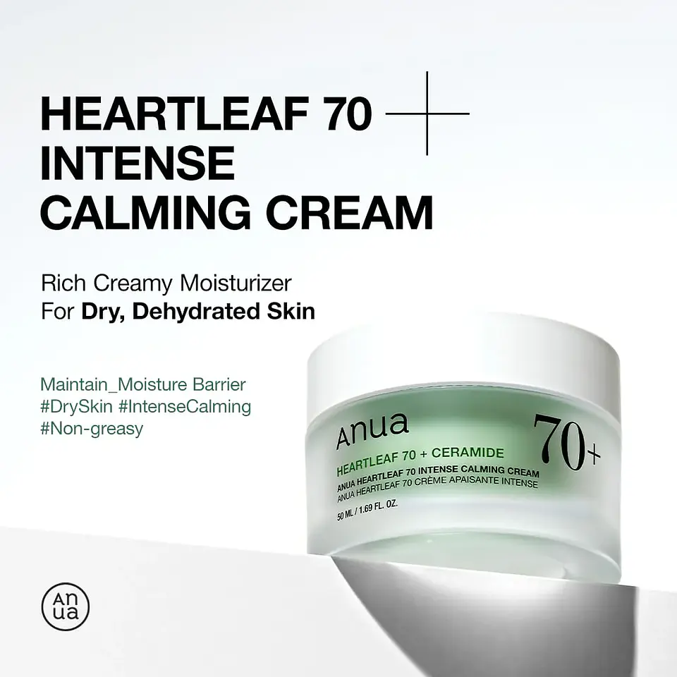 Heartleaf 70% Intense Calming Cream (Anua) -50ml Crema calmante con 70% de Houttuynia Cordata 3