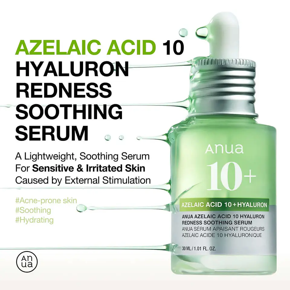 Azelaic Acid 10 Hyaluron Redness Soothing Serum (ANUA) - 30ml  3