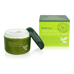 Green Tea Seed Brightening Water Cream (Farm Stay) -100ml Crema aclarante pieles mixtas 76% té verde 
