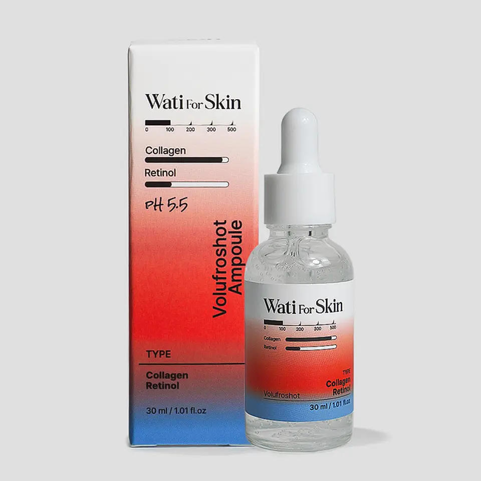 Collagen Retinol Volufroshot Ampoule (Wati for Skin)  -30ml Serum antiedad con colágeno, retinol y voluffiline 1