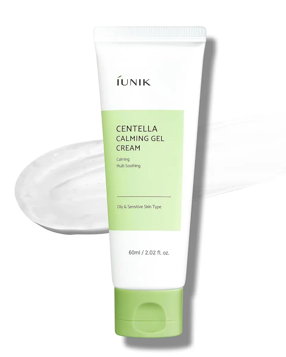 Centella Calming Gel Cream (IUNIK) 60ml Crema calmante  pieles problemáticas 72% centella asiática anti acné y rosácea  1