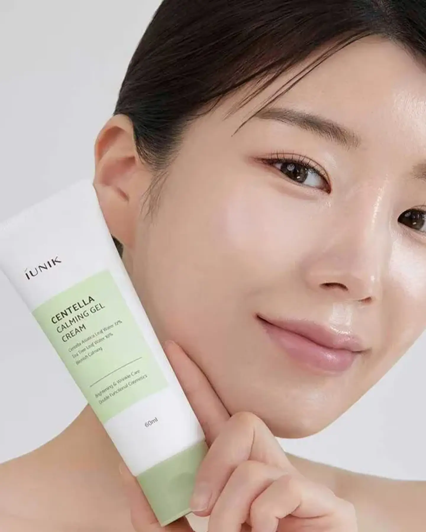 Centella Calming Gel Cream (IUNIK) 60ml Crema calmante  pieles problemáticas 72% centella asiática anti acné y rosácea  5
