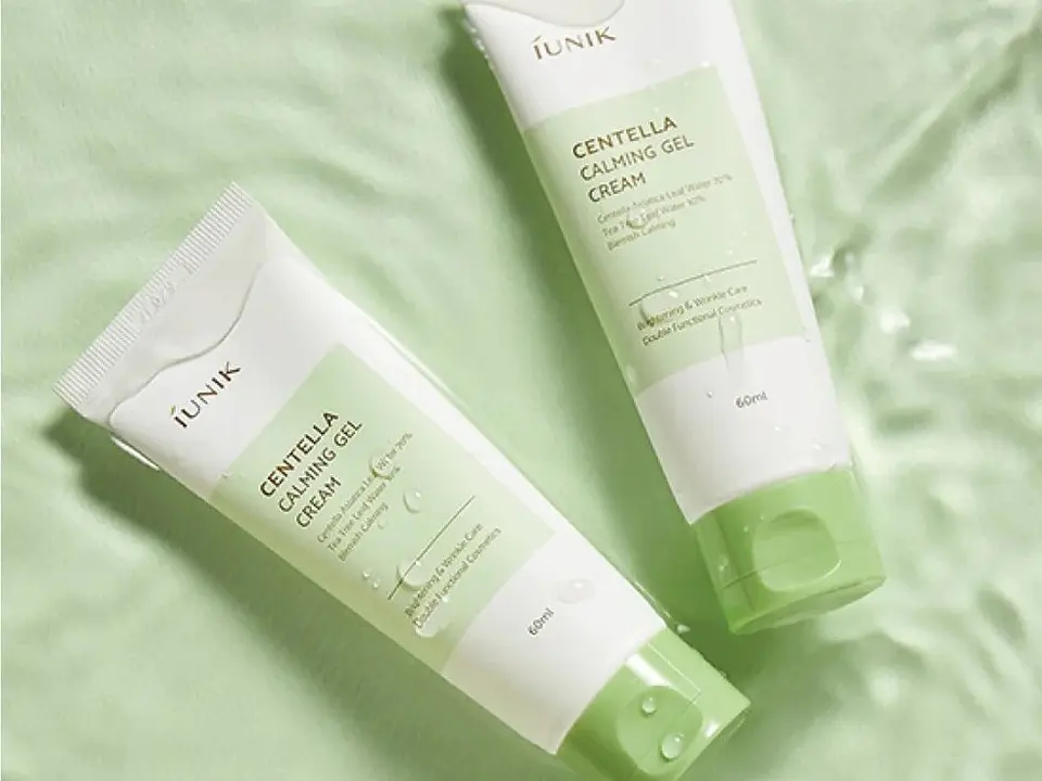 Centella Calming Gel Cream (IUNIK) 60ml Crema calmante  pieles problemáticas 72% centella asiática anti acné y rosácea  15