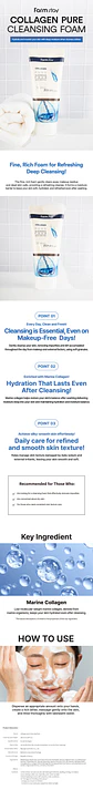 Collagen Pure Cleansing Foam (Farm Stay) - 180ml Espuma limpiadora antienvejecimiento - Miniatura 10