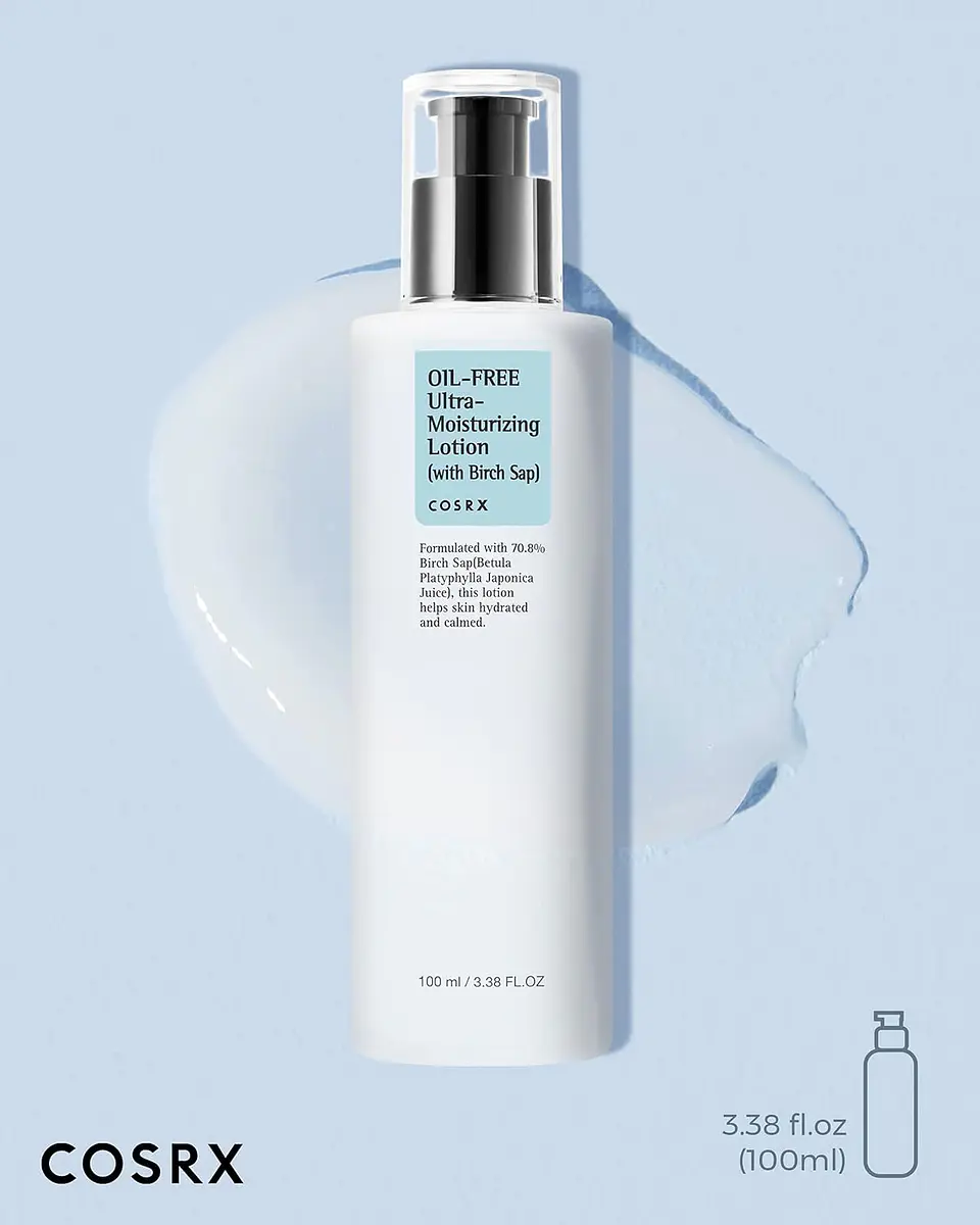 Oil Free Ultra Moisturizing Lotion with Birch Sap (COSRX) - 100 ml Loción para pieles grasas y sensibles libre de aceite 8