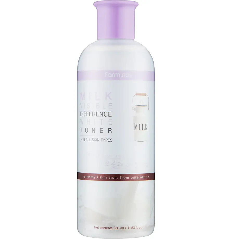 Milk Visible Difference Moisture Toner (Farm Stay) -350 ml Tónico aclarante y nutritivo de leche 1