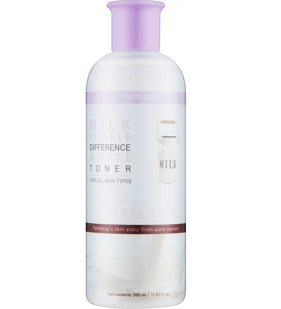 Milk Visible Difference Moisture Toner (Farm Stay) -350 ml Tónico aclarante y nutritivo de leche 1