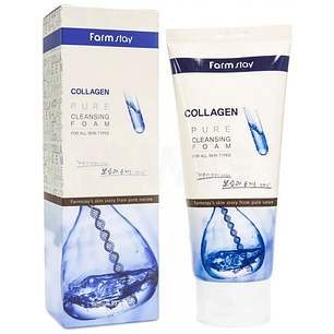 Collagen Pure Cleansing Foam (Farm Stay) - 180ml Espuma limpiadora antienvejecimiento