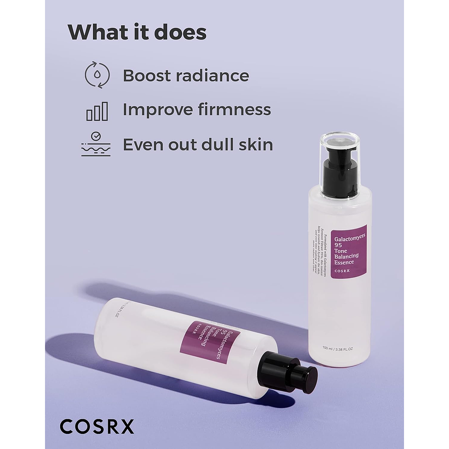 Galactomyces 95 Tone Balancing Essence (COSRX) - 100ml Esencia aclarante antiedad 95% galacomyces + 2% niacinamida 7