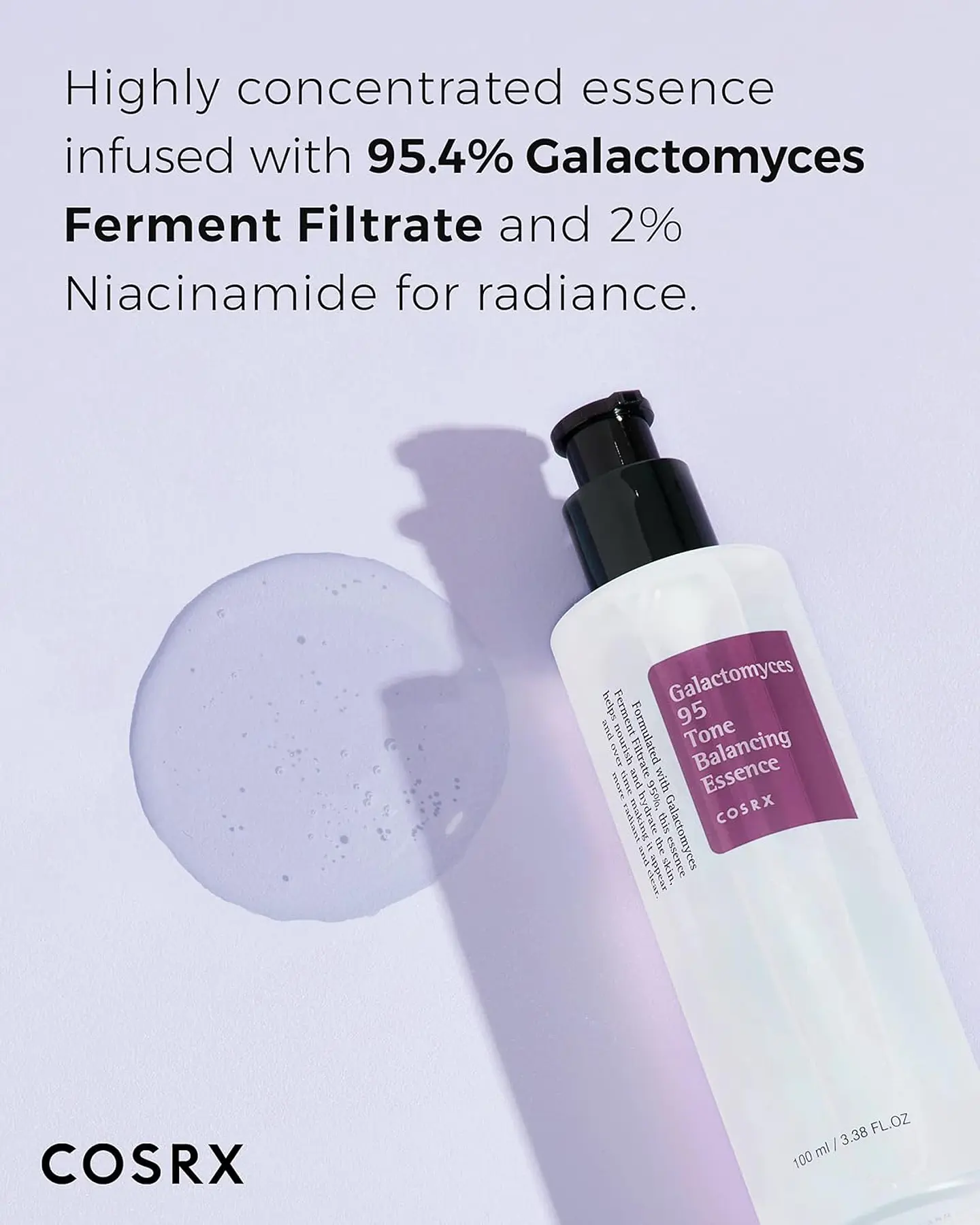 Galactomyces 95 Tone Balancing Essence (COSRX) - 100ml Esencia aclarante antiedad 95% galacomyces + 2% niacinamida 14