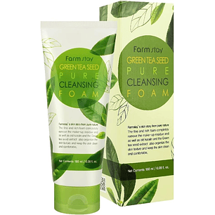 Green Tea Seed Pure Cleansing Foam (Farm Stay) -180ml Espuma limpiadora pieles mixtas y grasas,