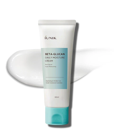 Beta Glucan Daily Moisture Cream (IUNIK) - 60ml Crema hidratante, anti envejecimiento y aclarante 