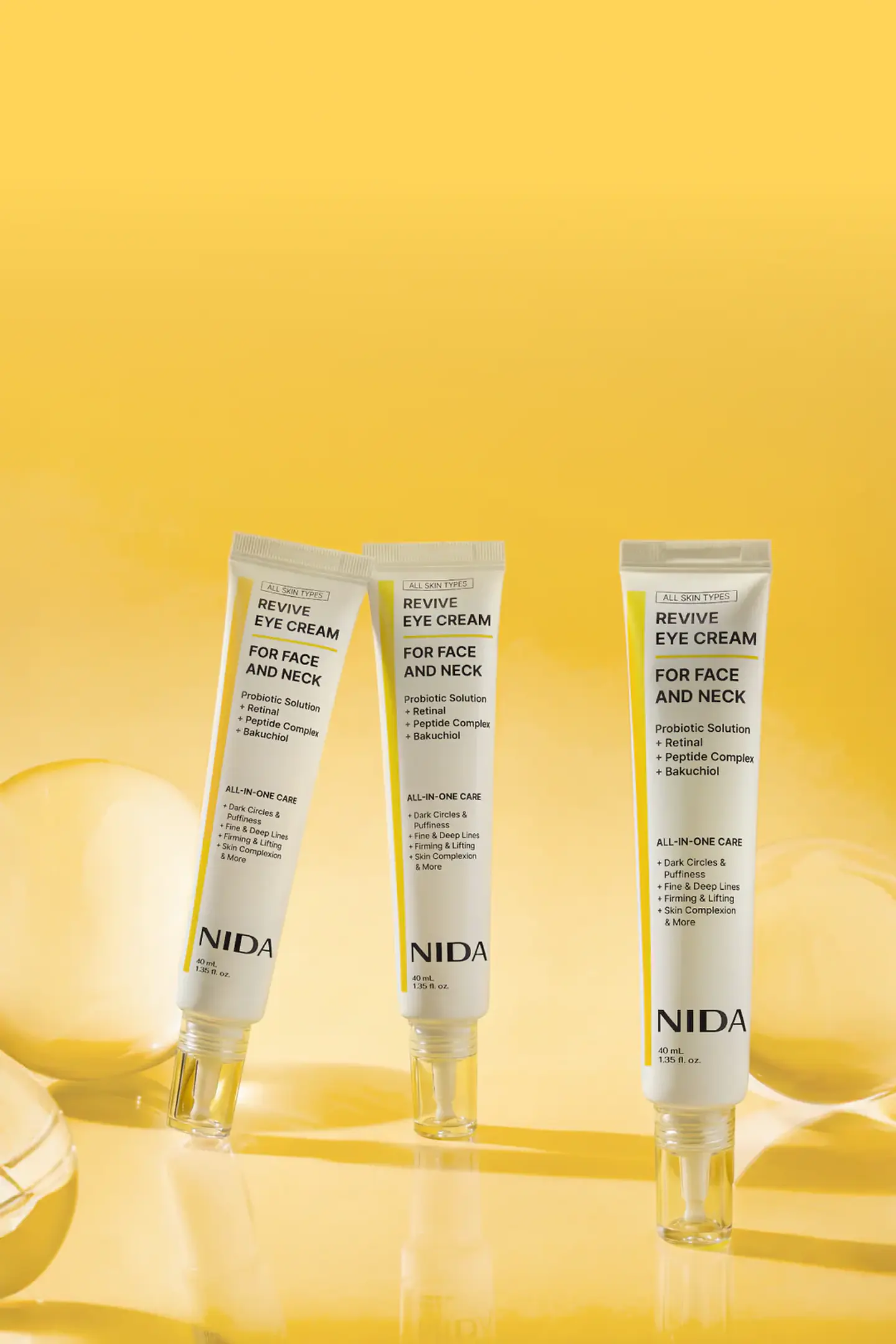 Revive Eye Cream For Face and Neck (NIDA) -40ml Crema antiedad para contorno de ojos, rostro y cuello  8