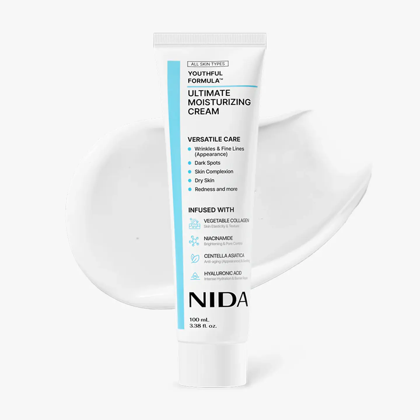 Youthful Formula™ Ultimate Moisturizing Cream (NIDA) - Crema antiedad con colágeno, péptidos, niacinamida y centella asiática 1