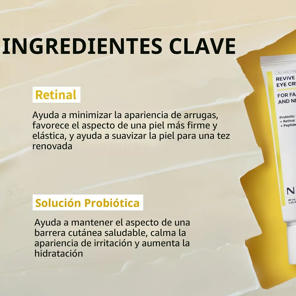 Revive Eye Cream For Face and Neck (NIDA) -40ml Crema antiedad para contorno de ojos, rostro y cuello  3