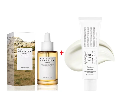 Pack Virales Calmantes (SKIN1004 y Dr Althea) - Serum Madagascar Centlla Ampoule 55 ml y Crema 345 Relief 50ml