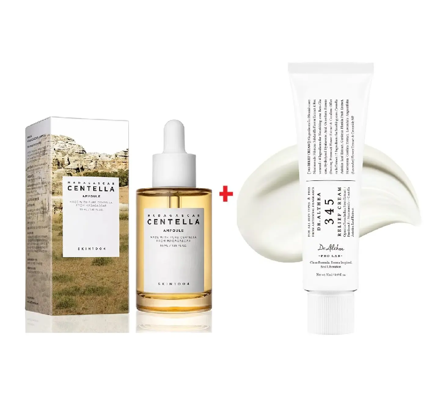 Pack Virales Calmantes (SKIN1004 y Dr Althea) - Serum Madagascar Centlla Ampoule 55 ml y Crema 345 Relief 50ml 1