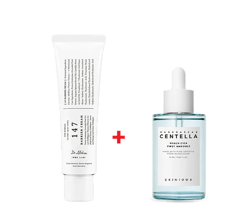 Pack Virales Calmantes Pieles Deshidratadas (SKIN1004 y Dr Althea) - Serum Madagascar Hyalu-cica ampoule 50ml + Crema 147 Barrier Cream