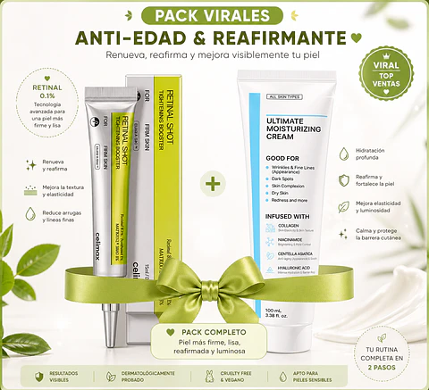 Pack Virales Antiedad (Celimax y NIDA) - Serum Tightening 15 ml y Crema Youthfull fomula 100ml