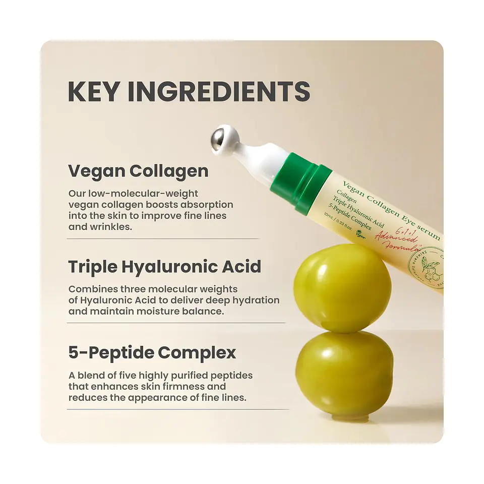  Vegan Collagen Eye Serum (Axis-Y) -10ml Serum antiedad y aclarante contorno de ojos 5