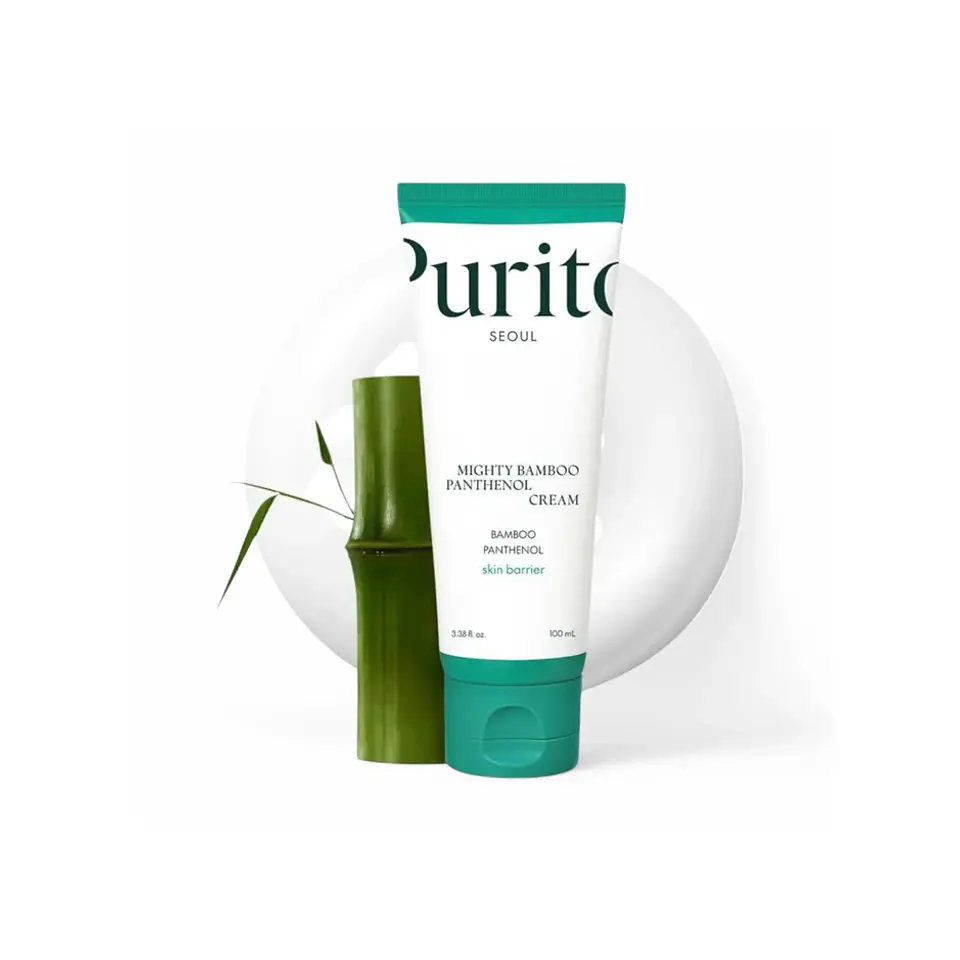 Mighty Bamboo Panthenol Cream (Purito) - 100ml Crema calmante con bambú y pantenol 1