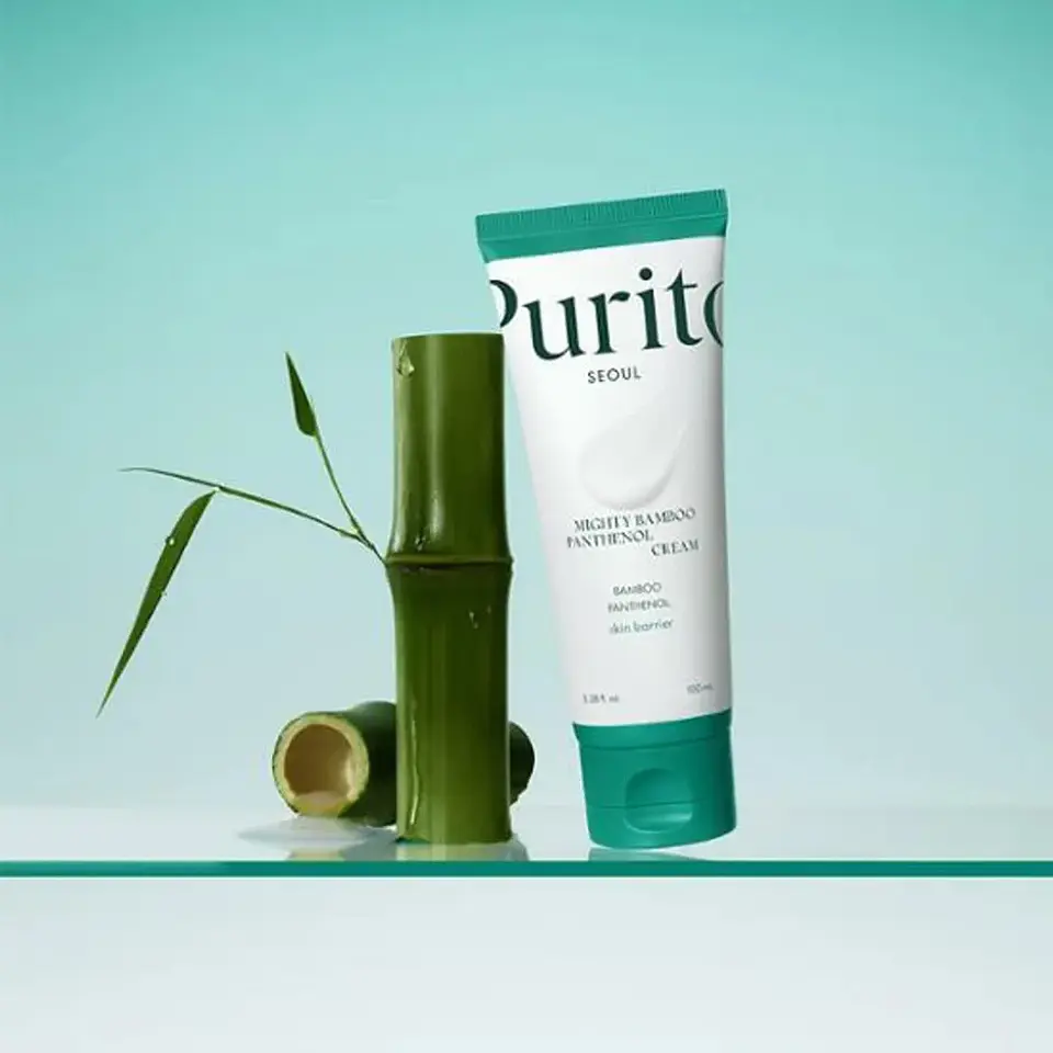 Mighty Bamboo Panthenol Cream (Purito) - 100ml Crema calmante con bambú y pantenol 4
