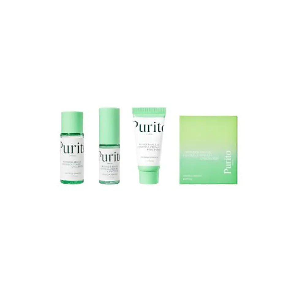 Wonder Releaf Centella Mini Kit Unscented (Purito) - Set calmante miniaturas  1