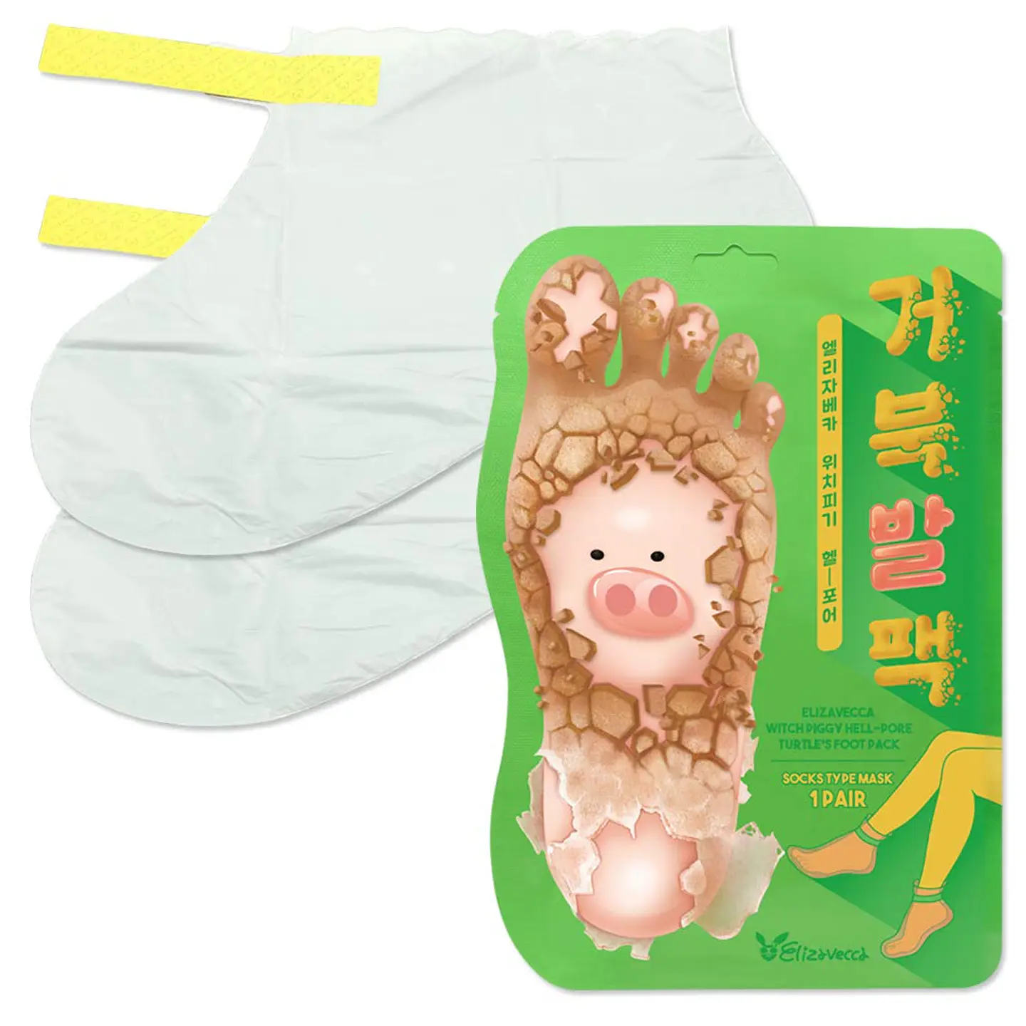 Witch Piggy Hell-Pore Turtle's Foot Pack (Elizaveccca) - Mascarilla exfoliante para pies 7