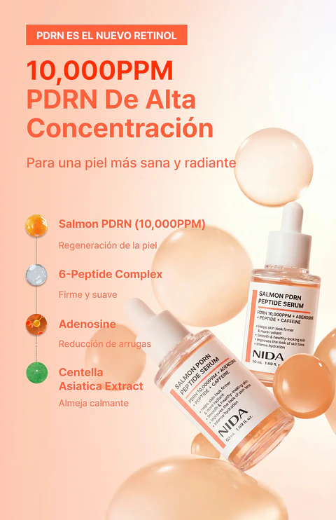 Salmon PDRN Peptide Serum (NIDA) -50ml  Serum antiedad con ADN de salmón y péptidos