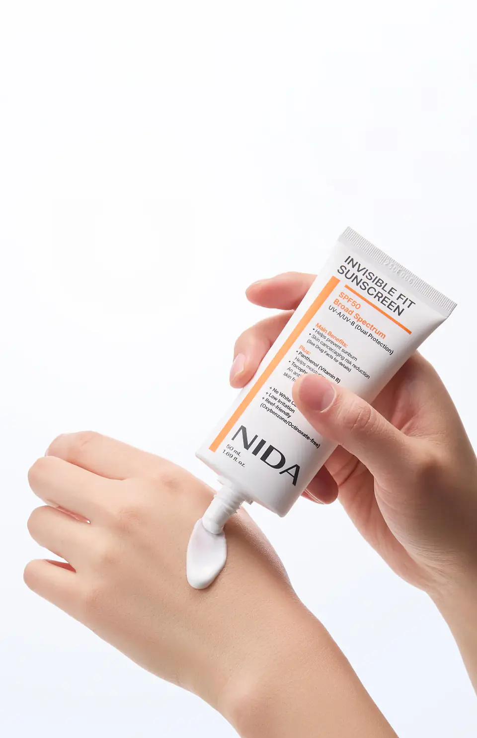 Invisible Fit Sun Cream SPF50+ PA++++ (NIDA) -50ml Protector solar ligero  2