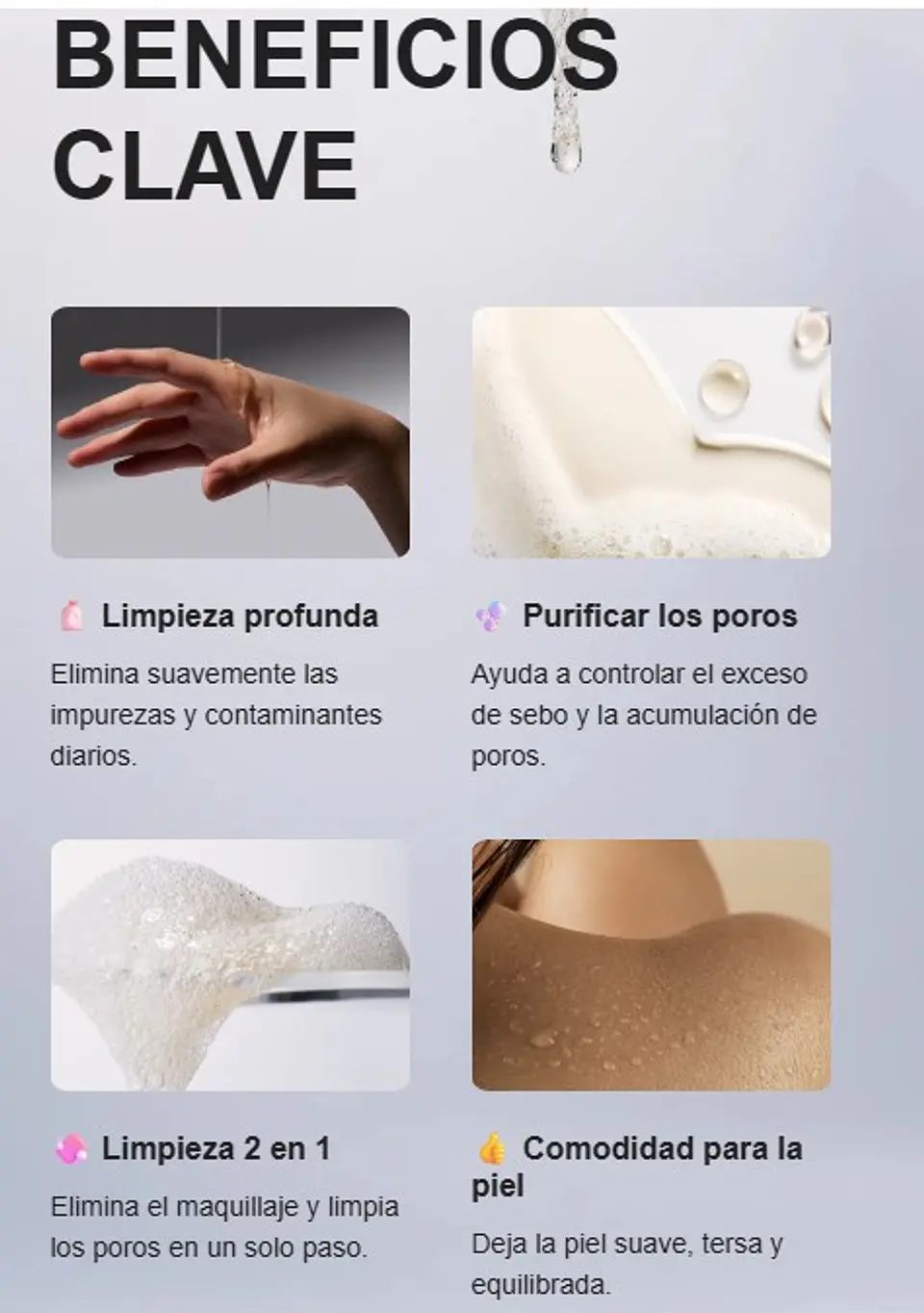 Perfect Clear Oil-To-Foam Double Cleanser (NIDA) -145ml Limpiador 2 en 1 doble limpieza 6
